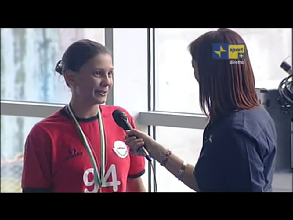 Campionati italiani invernali di nuoto 2009 - intervista a Lisa Fissneider
