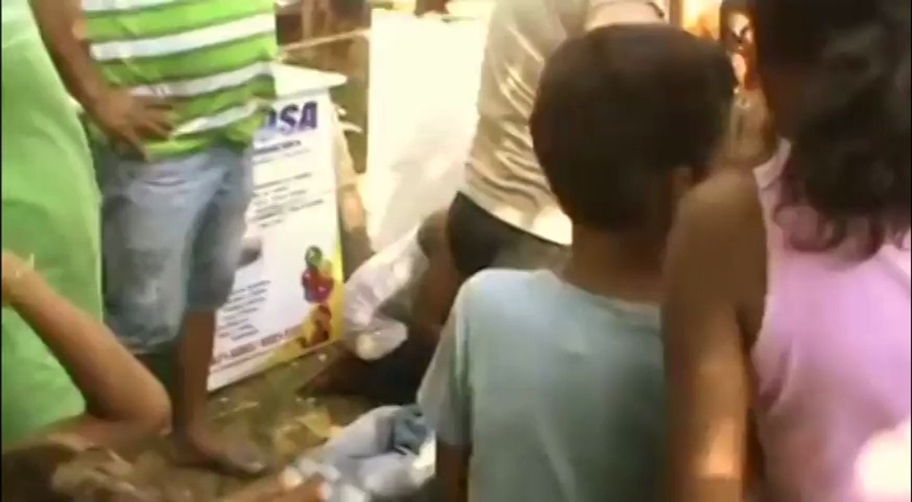 Momento tenso de furacão