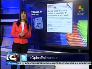 Olvida gobierno de España crisis económica y organiza costoso desfile