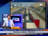 Bus interprovincial choca con camión en la Panamericana Sur