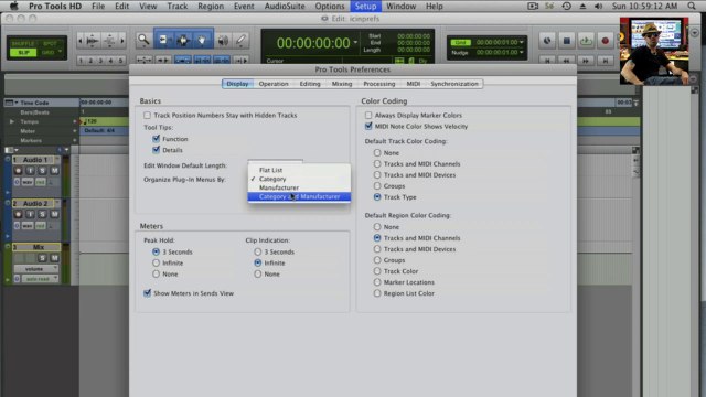 Pro Tools Preferences - Display