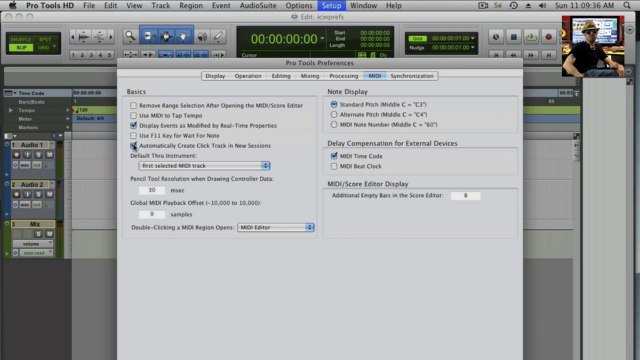 Pro Tools Preferences - Midi