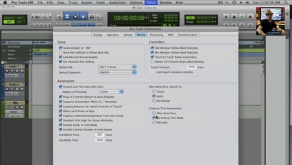 Pro Tools Preferences - Mixing