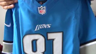 $22 Nike NFL Detroit Lions Johnson #81 Jerseys Replica