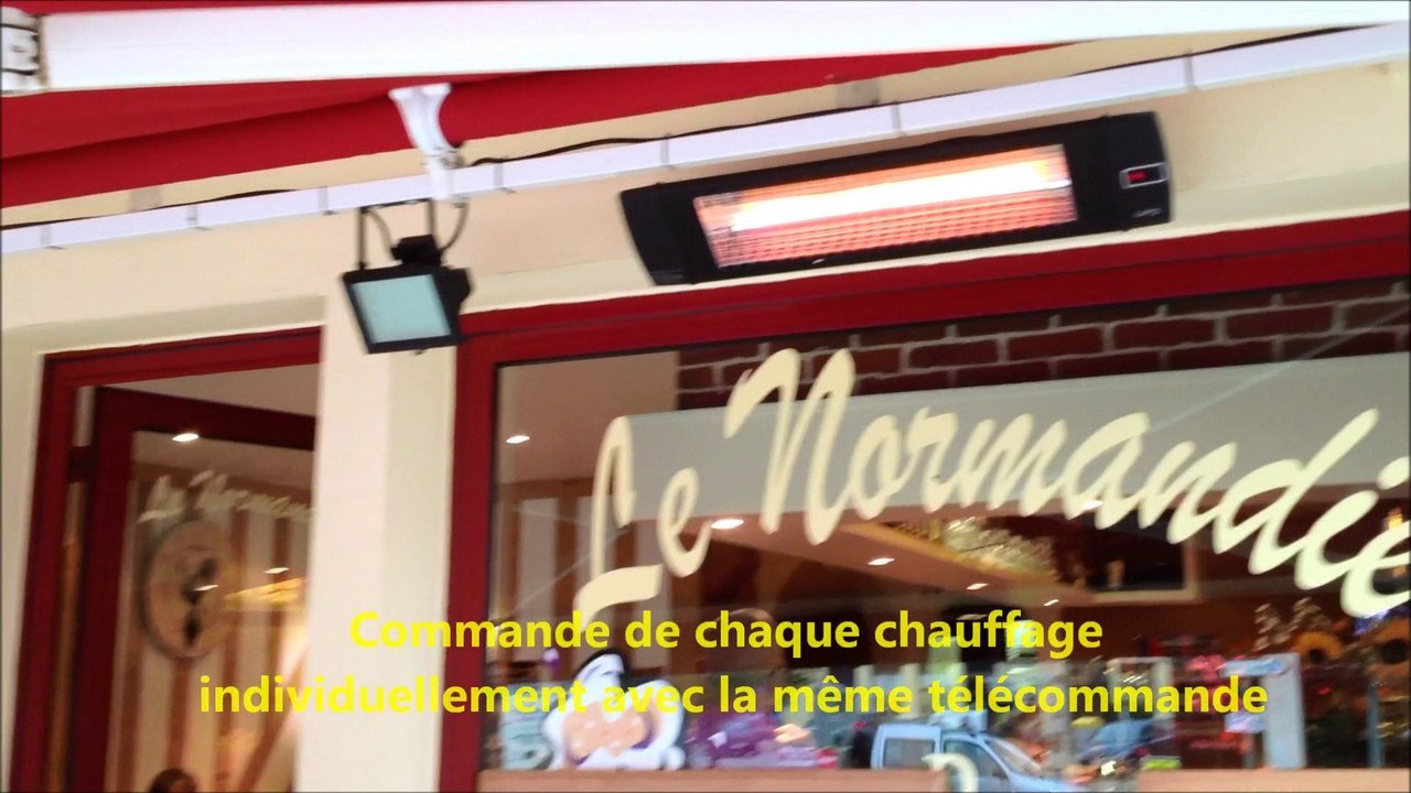 chauffage infrarouge économique avec télécommande pour terrasses