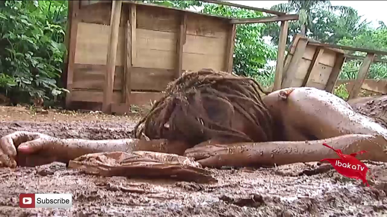 Mad Woman Sleeps In Mud