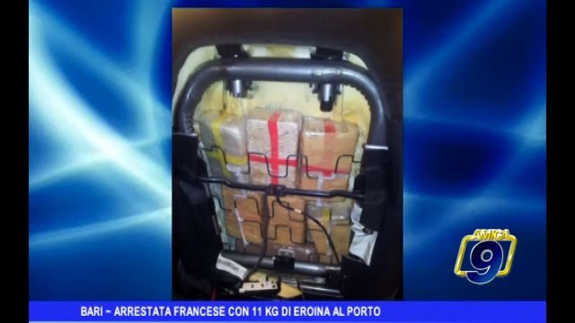 BARI | Arrestata francese con 11 kg di eroina al porto