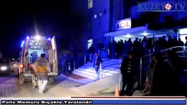 Kavgayı Ayırmak İsteyen Polis Memuru Bıçakla Yaralandı!