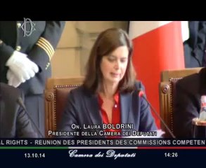 Download Video: Roma - Riunione sui diritti fondamentali - Laura Boldrini (13.10.14)