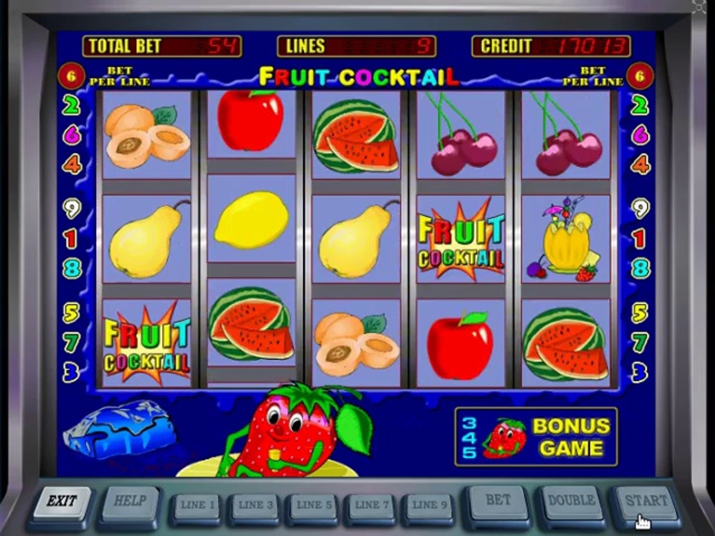 ⁣Клуб Вулкан представляет слот Fruit Cocktail