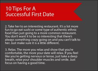 10 Tips For A Successful First Date