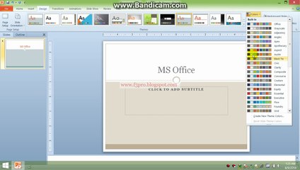 Leacture # 5 (Design Ribbon) MS Power Point Urdu Video Tutorial