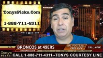 San Francisco 49ers vs. Denver Broncos Pick Prediction NFL Preseason Pro Football Odds Preview 8-17-2014