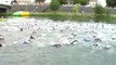 Triathlon du Gardon d'Alès 2014 - Départ course près du pont Neuf