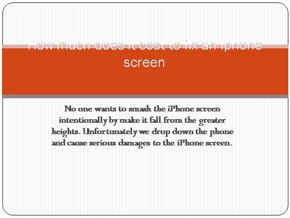 How much does it cost to fix an iPhone