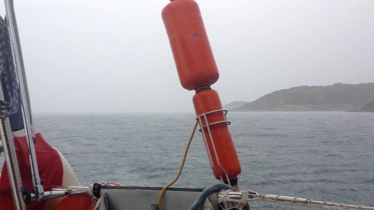 Pluie sur  Porquerolles le 13 Aout 2014