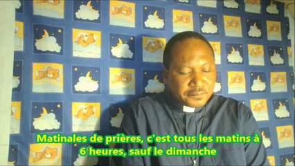 MATINALE DE PRIERE DU 18 AOUT 2014