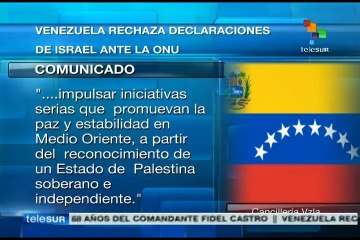 Censura Caracas exabrupto israelí sobre el Consejo de Derechos Humanos