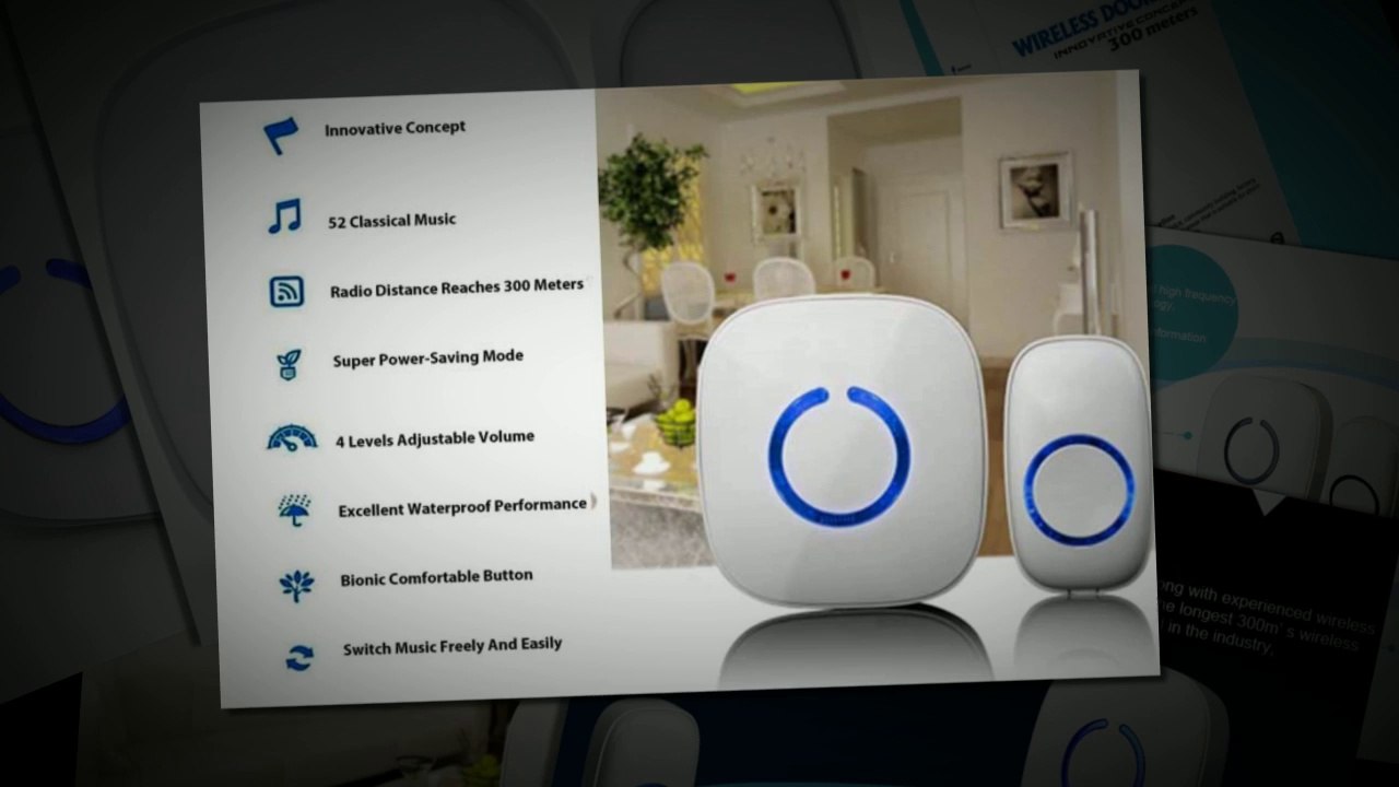 Wireless Doorbell - 52in1 Chimes - 900ft Long Range Product Launch