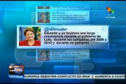 Dilma Rousseff expresó pesar por la muerte de candidato opositor