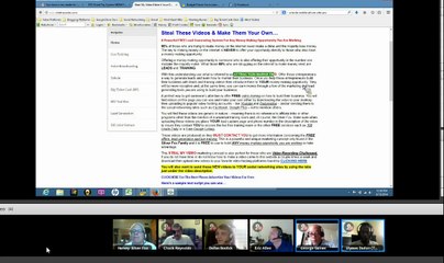 Steal My Video Live Training Sessions Building Any Money Making Opportunity You Are Working