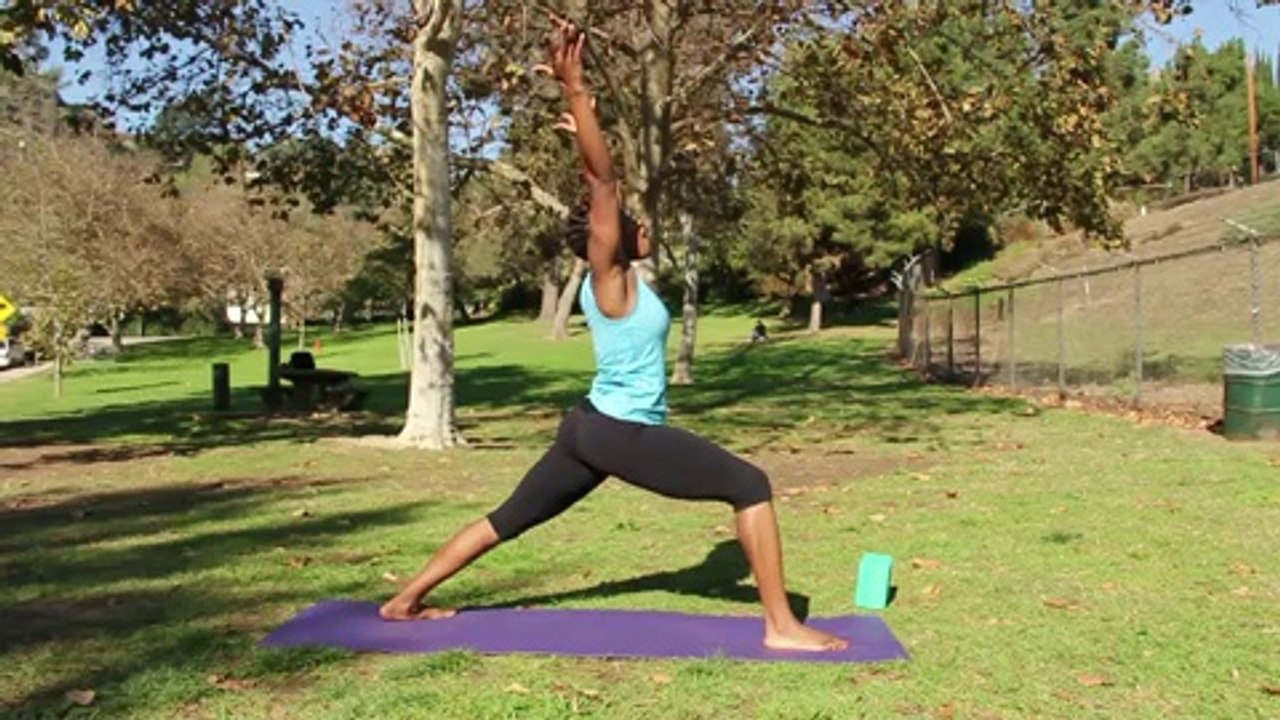 Yoga Poses for the Spine _ Yoga Poses for the Spine_ Warrior 1 Pose