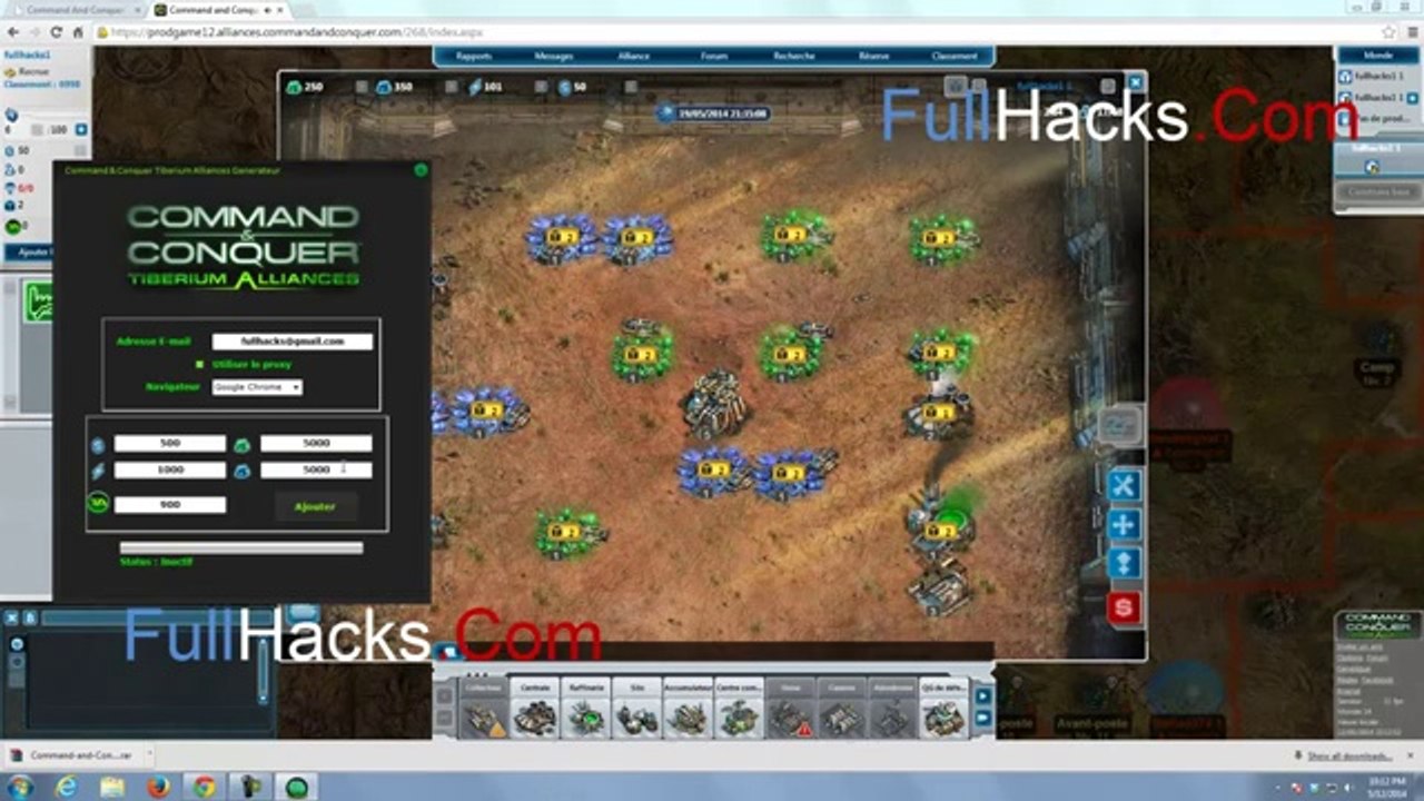Command and Conquer Tiberium Alliances Hack Gratuit - Ressources Générateur Gratuit 2014