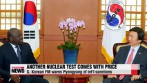 S. Korean FM Pyongyang to pay price if it conducts 4th nuclear test