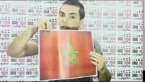 شاب مغربي يحرق العلم الجزائري ...! تفرج لآخر الفيد