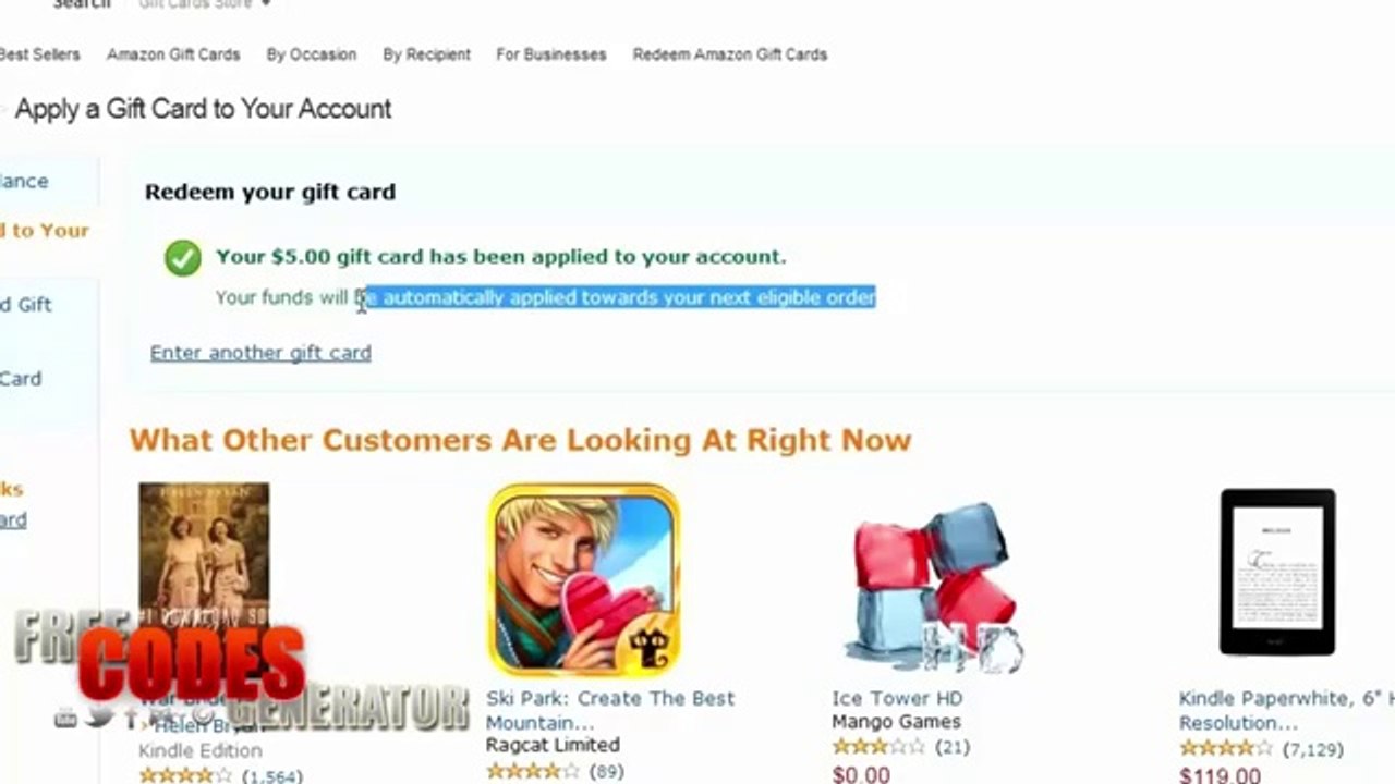 Amazon Generateur - Amazon Chèques-cadeaux Gratuit 2014