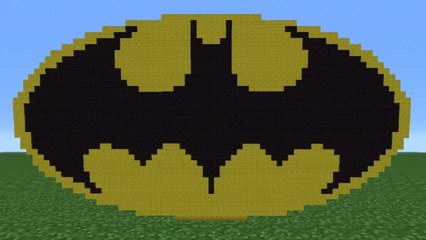 Minecraft Tutorial: How To Make The Batman Logo