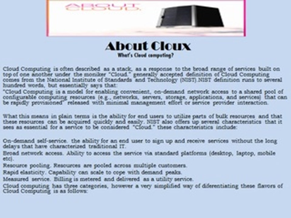 Cloux - Virtual Servers that Never Sleep