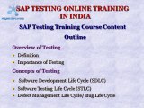 SAP TESTING ONLINE CLASSES IN SOUTHAFRICA