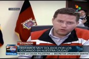 Ecuador: alcalde de Quito expresa condolencias por víctimas del sismo