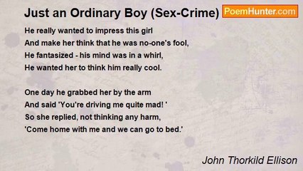 John Thorkild Ellison - Just an Ordinary Boy (Sex-Crime)