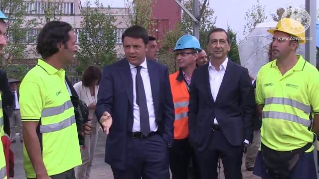 Milano - Expo 2015: Renzi in visita ai cantieri (13.08.14)