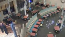 Shocking video shows moment flood smashes through hospital