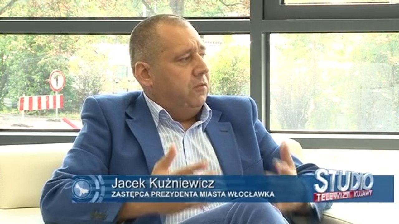 Zastępca Prezydenta Włocławka ds Rozwoju Jacek Kuźniewicz w studiu Telewizji  Kujawy