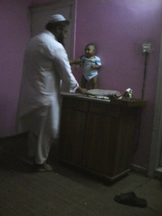 Baby xaviyar playing with nana nadeem ahmed