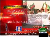 PTI Workers protesting in Islamabad Zero Point , Burn Nawaz Sharif's Effigy