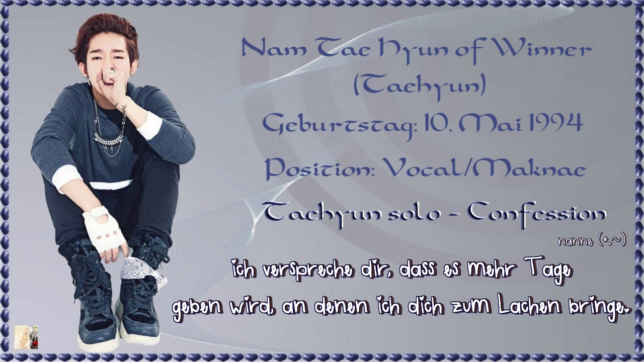 Taehyun (of Winner) solo - Confession  k-pop [german sub] Winner Debut Album 2014