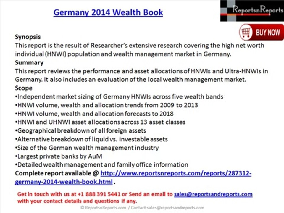 Germany 2014 Wealth Book Industry