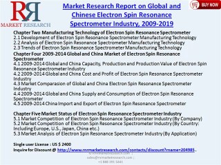 Global and Chinese Electron Spin Resonance Spectrometer Industry 2009-2019