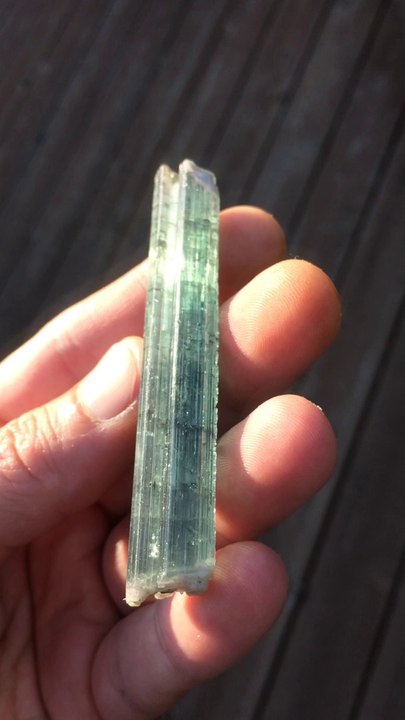 Blue Tourmaline Indicolite gem crystal mineral specimen, Alto Ligonha, Mozambique