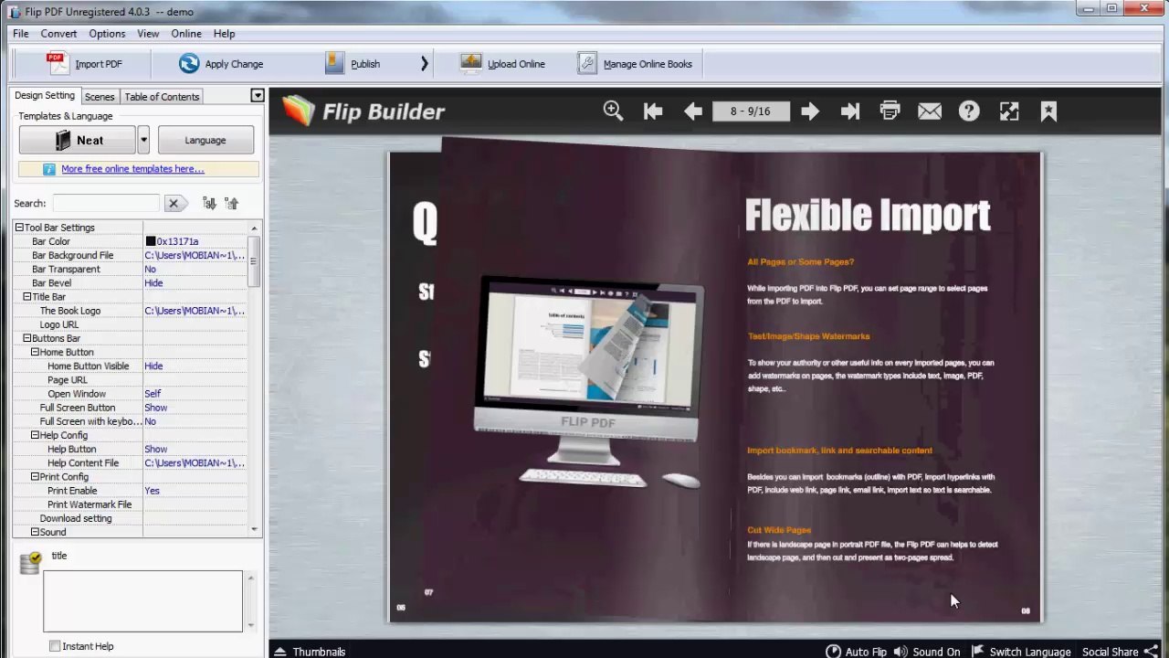 Select a software language without installation by A-PDF to Flash