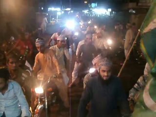 Azadi Pakistan Raily 13-Aug-2014 in Karachi (Kharadar Police Chowki)