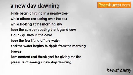 hewitt hardy - a new day dawning