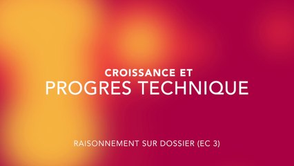 METHODOLOGIE: EXEMPLE EC3: progrès technique