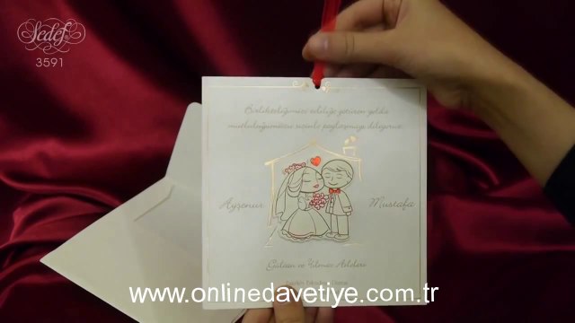 Ebru Davetiye 3591 Montaj - Düğün Davetiyesi