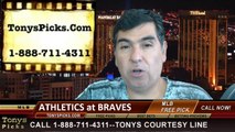 Atlanta Braves vs. Oakland Athletics Pick Prediction MLB Odds Preview 8-15-2014